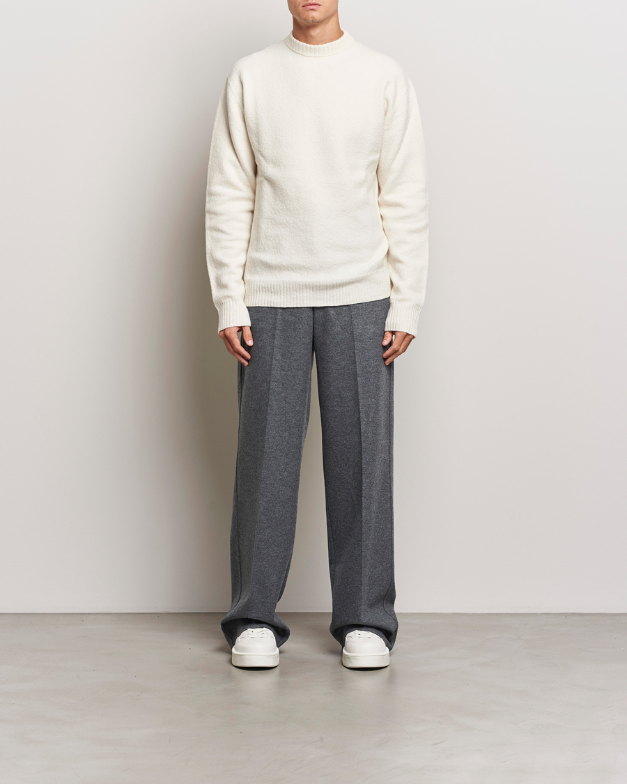 Herre | Bukser | Jil Sander | Wool Flannel Pants Grey Melange