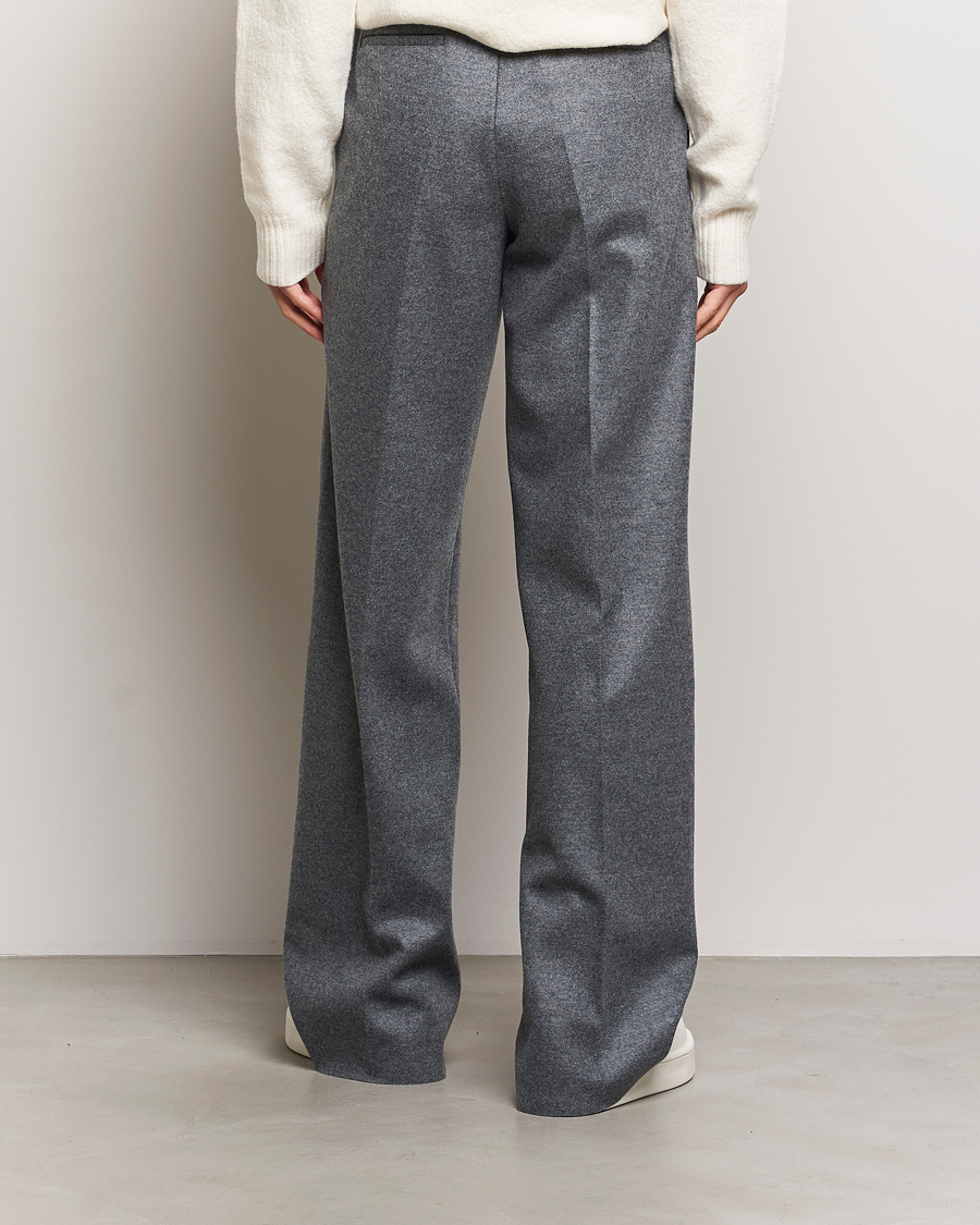 Herre | Bukser | Jil Sander | Wool Flannel Pants Grey Melange