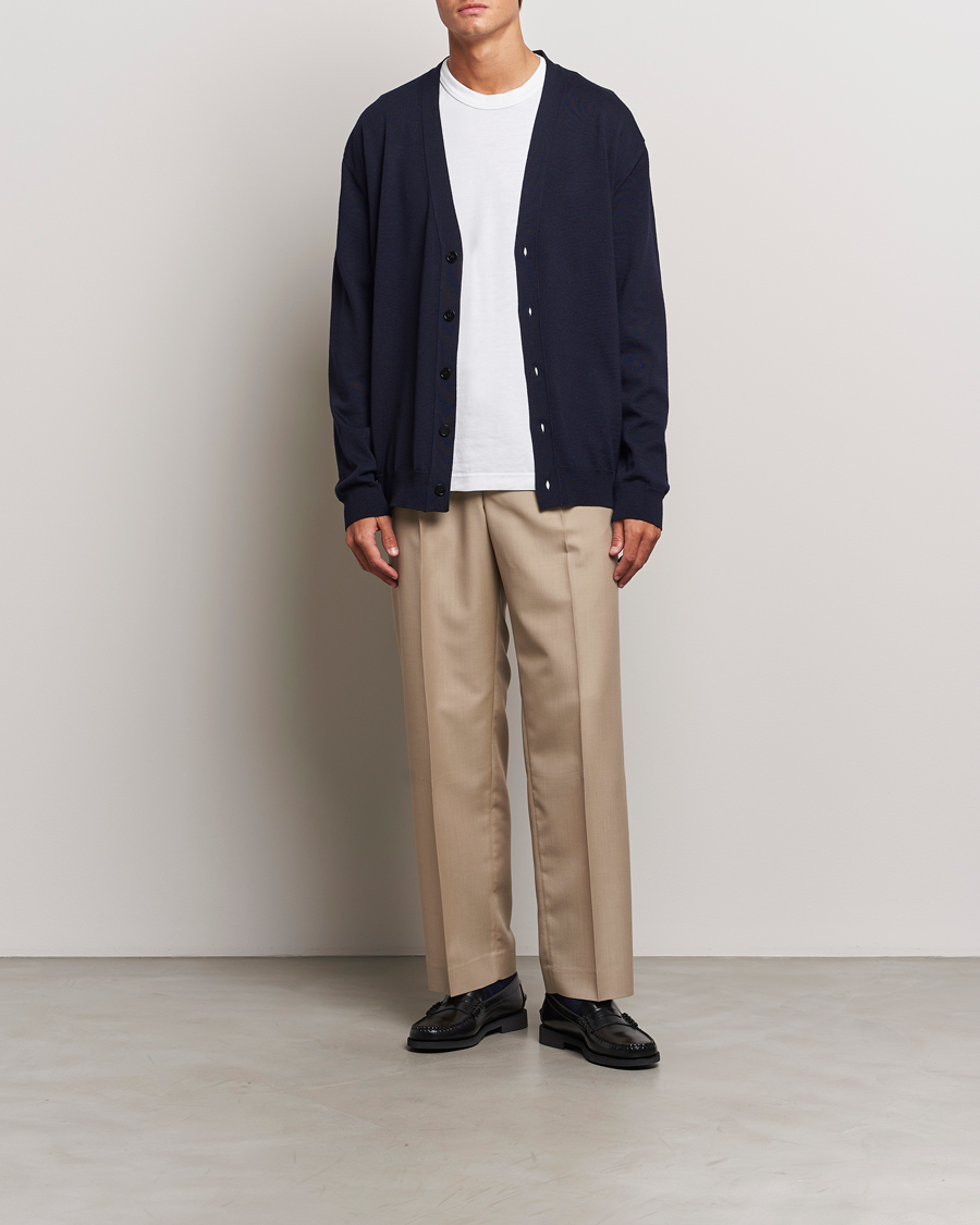 Herre | Gensere | Jil Sander | Superfine Merino Cardigan Navy