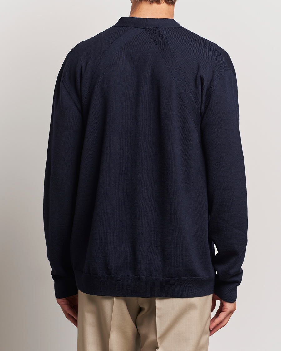 Herre | Gensere | Jil Sander | Superfine Merino Cardigan Navy
