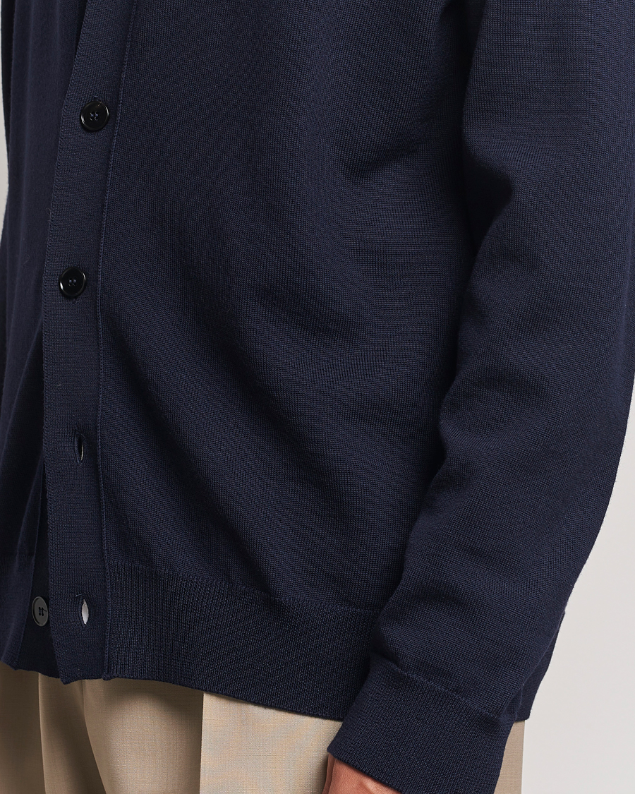 Herre | Gensere | Jil Sander | Superfine Merino Cardigan Navy