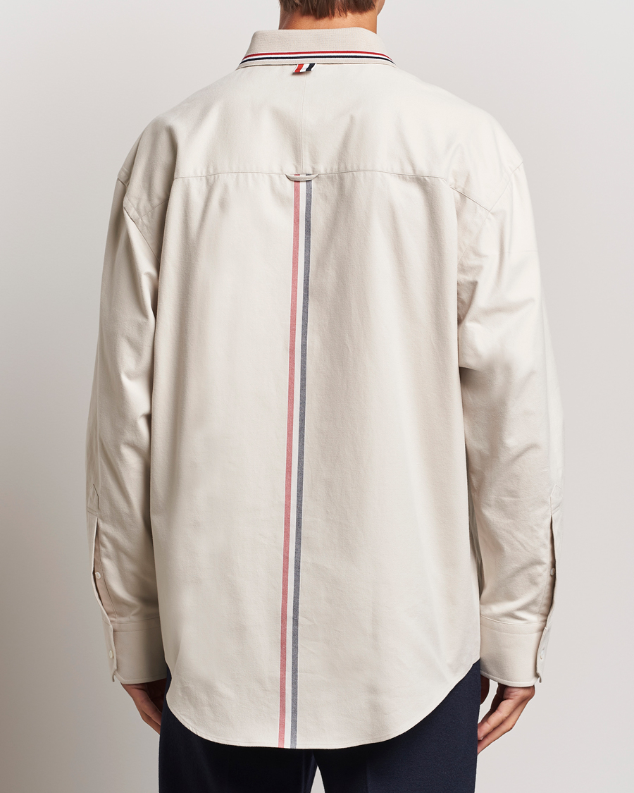 Herre | Skjorter | Thom Browne | Knit Collar Flannel Overshirt Off White