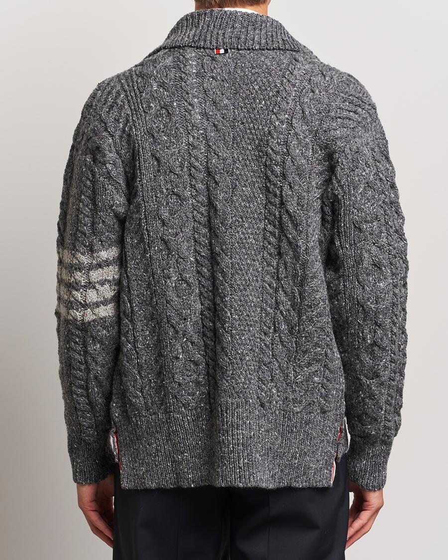 Herre | Gensere | Thom Browne | Donegal Cable Cardigan Medium Grey