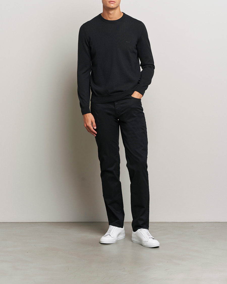 Herre | Bukser | Brax | Cadiz Cotton Satin 5-Pocket Pants Perma Black