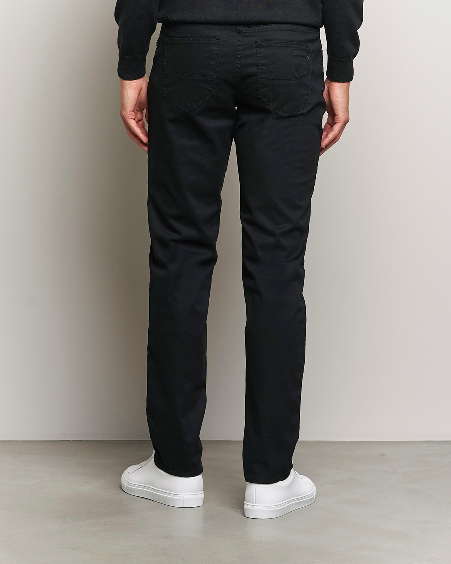 Herre | Bukser | Brax | Cadiz Cotton Satin 5-Pocket Pants Perma Black