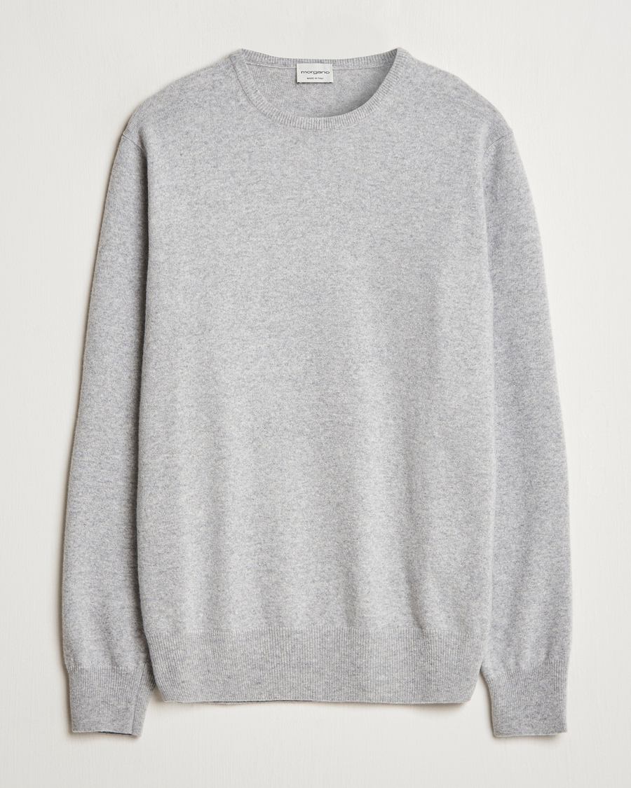 Herre | Gensere | Morgano | Wool/Cashmere Crewneck Mid Grey