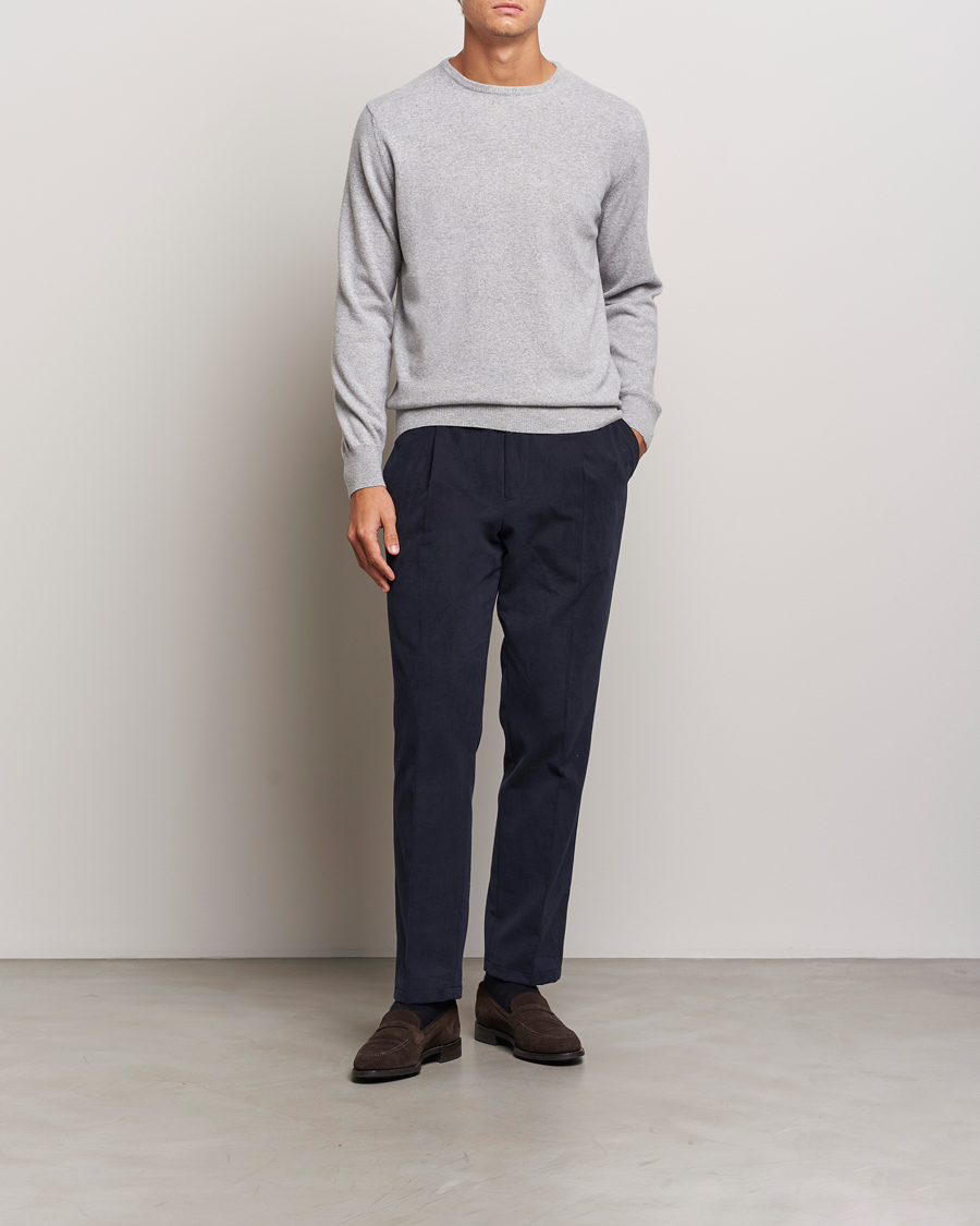 Herre | Gensere | Morgano | Wool/Cashmere Crewneck Mid Grey
