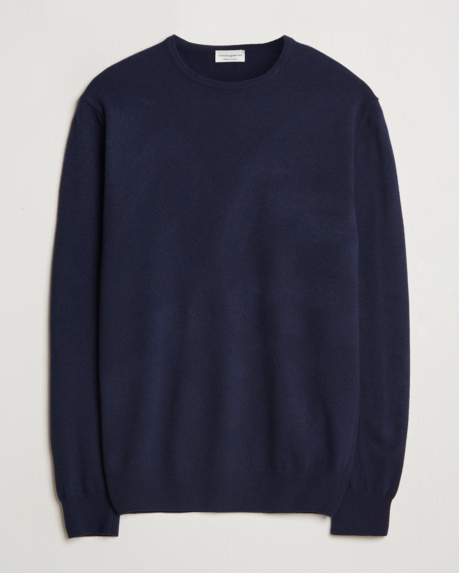 Herre | Gensere | Morgano | Wool/Cashmere Crewneck Navy