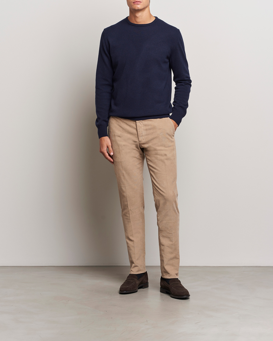 Herre | Gensere | Morgano | Wool/Cashmere Crewneck Navy