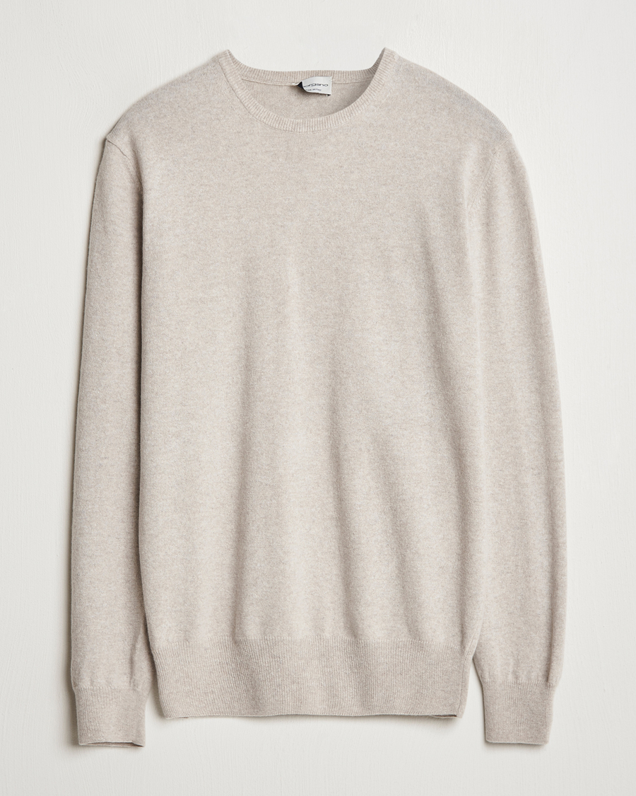 Herre | Gensere | Morgano | Wool/Cashmere Crewneck Beige