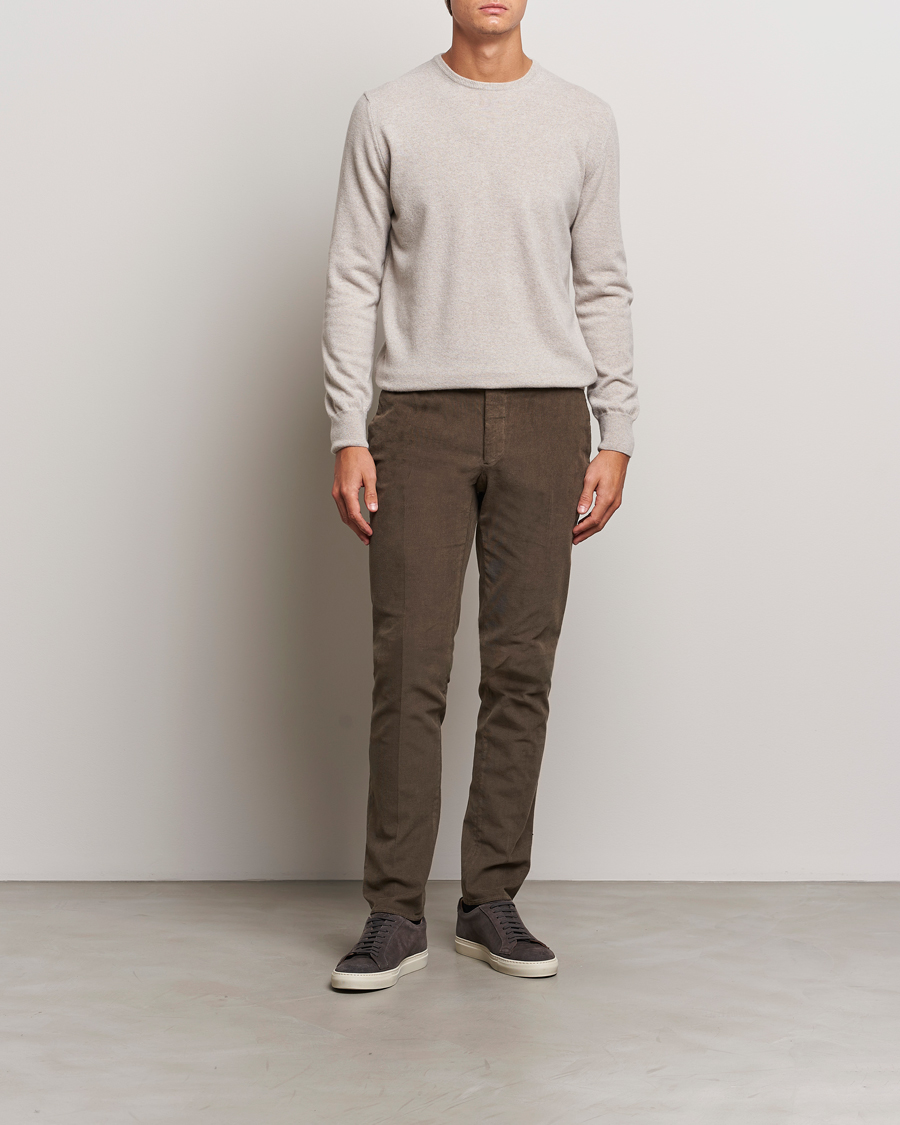 Herre | Gensere | Morgano | Wool/Cashmere Crewneck Beige