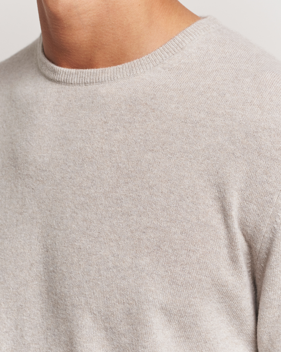 Herre | Gensere | Morgano | Wool/Cashmere Crewneck Beige