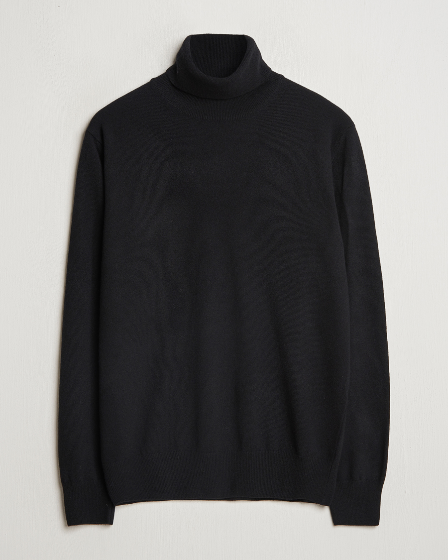 Herre | Gensere | Morgano | Wool/Cashmere Rollneck Black
