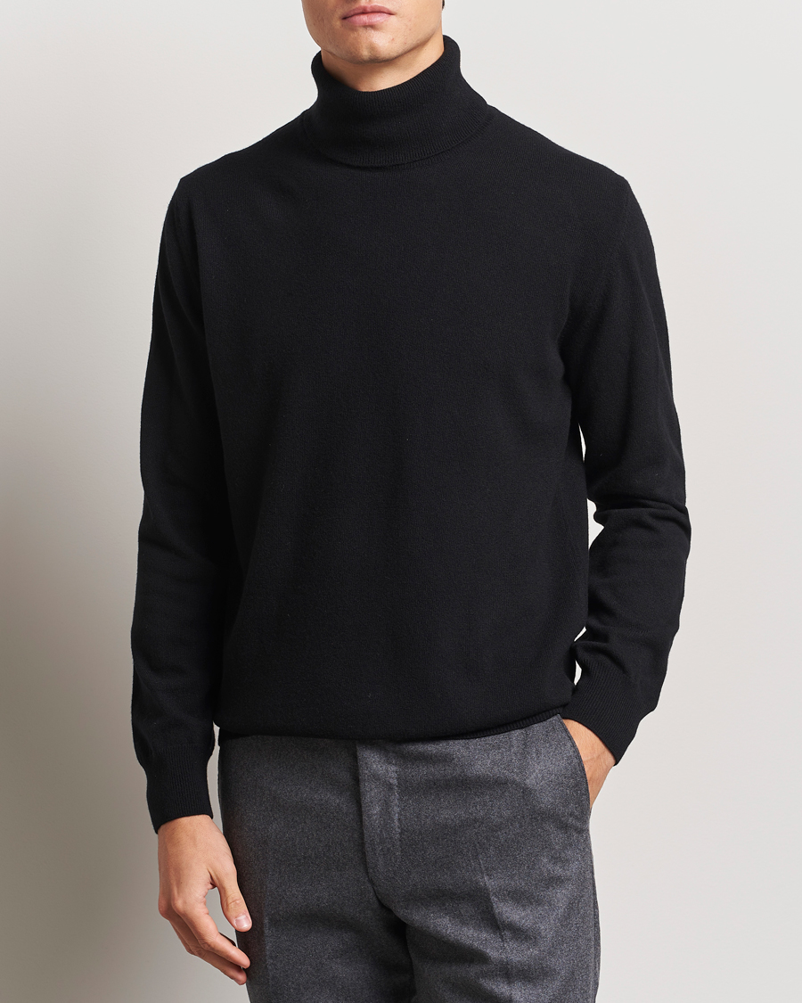 Herre | Gensere | Morgano | Wool/Cashmere Rollneck Black