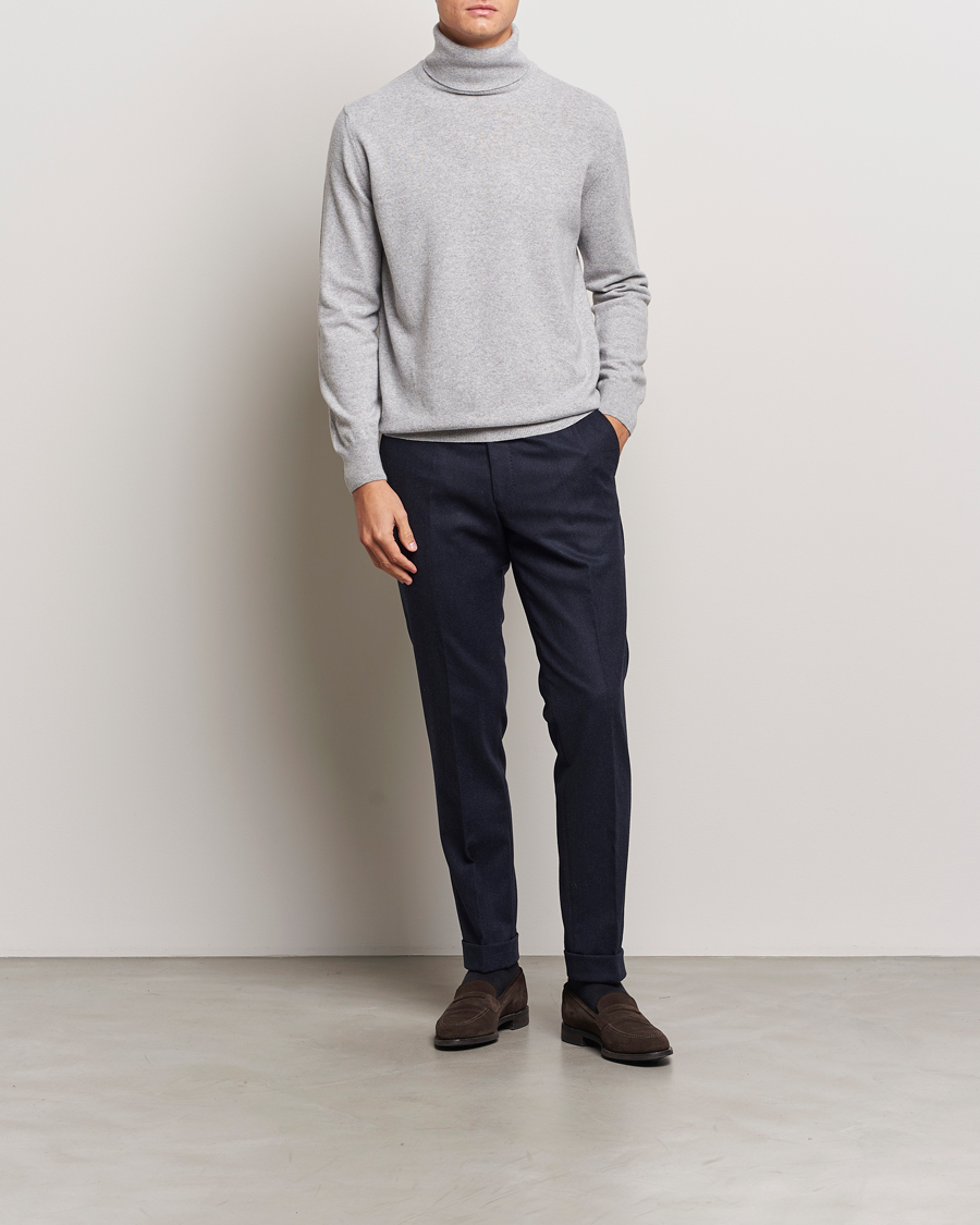Herre | Gensere | Morgano | Wool/Cashmere Rollneck Mid Grey