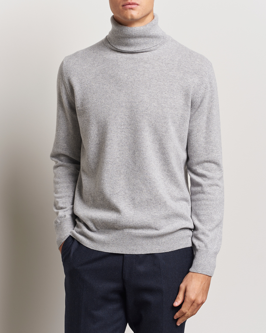 Herre | Gensere | Morgano | Wool/Cashmere Rollneck Mid Grey
