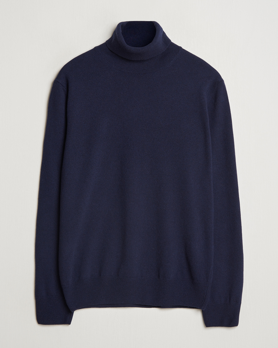 Herre | Gensere | Morgano | Wool/Cashmere Rollneck Navy