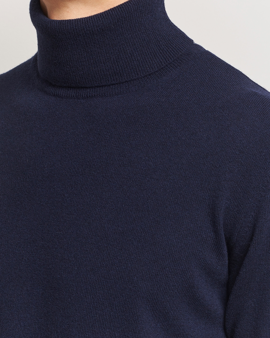 Herre | Gensere | Morgano | Wool/Cashmere Rollneck Navy