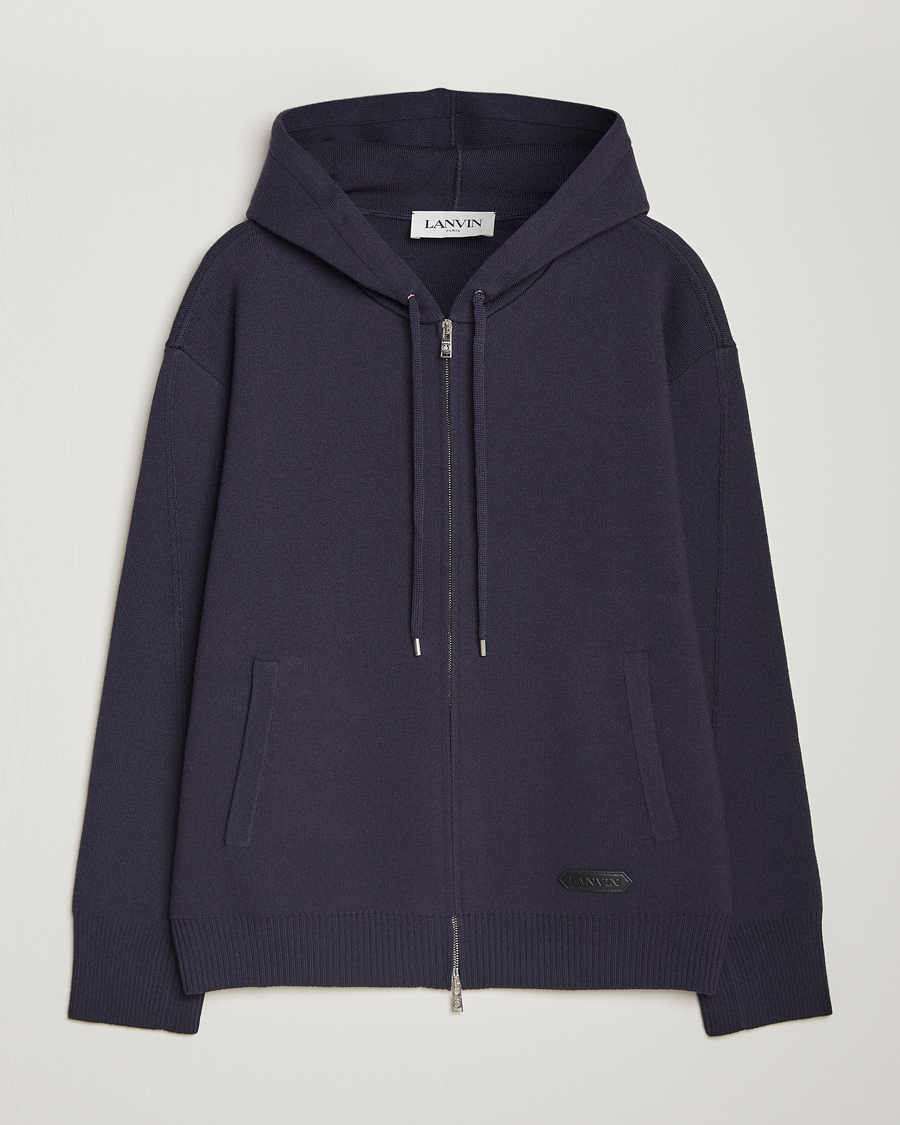 Herre | Gensere | Lanvin | Merino Full Zip Hoodie Japanese Ink