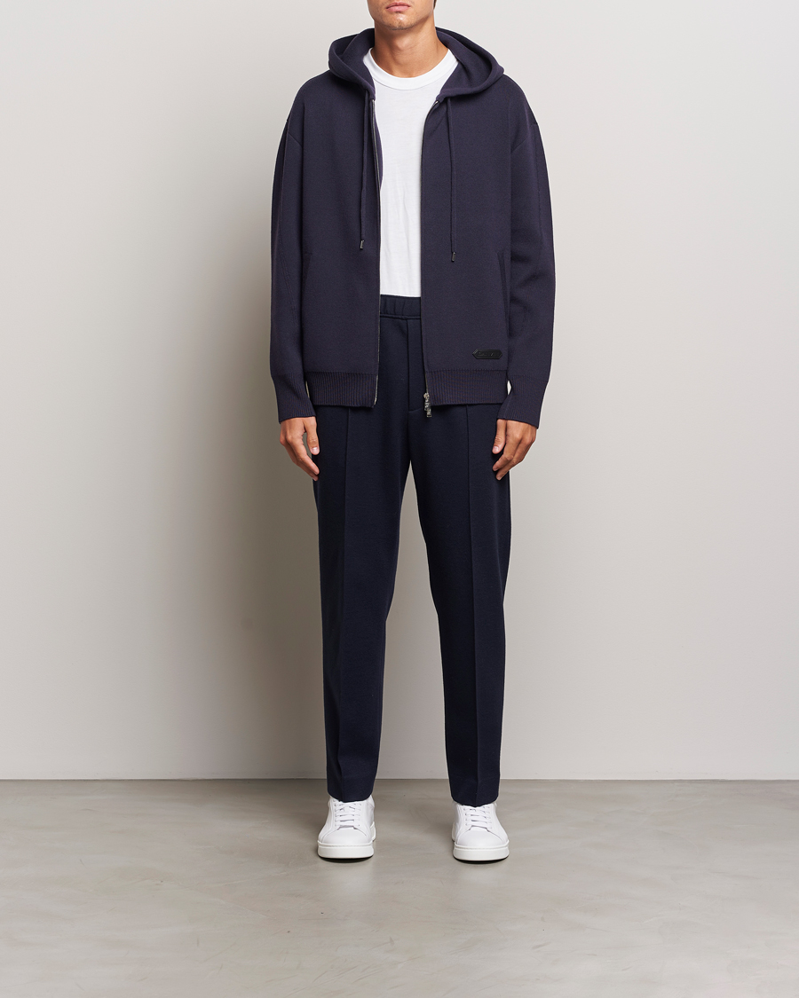 Herre | Gensere | Lanvin | Merino Full Zip Hoodie Japanese Ink