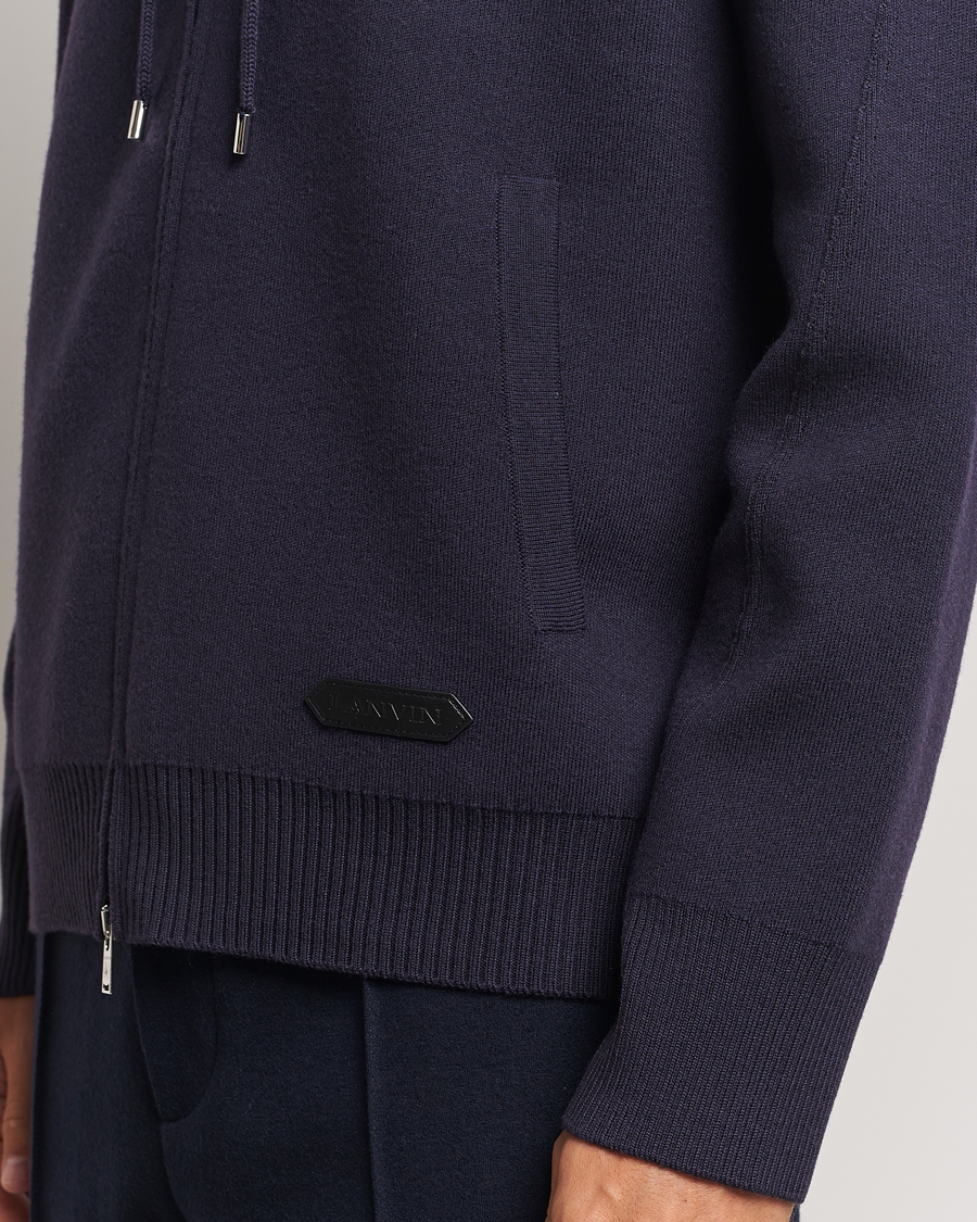 Herre | Gensere | Lanvin | Merino Full Zip Hoodie Japanese Ink