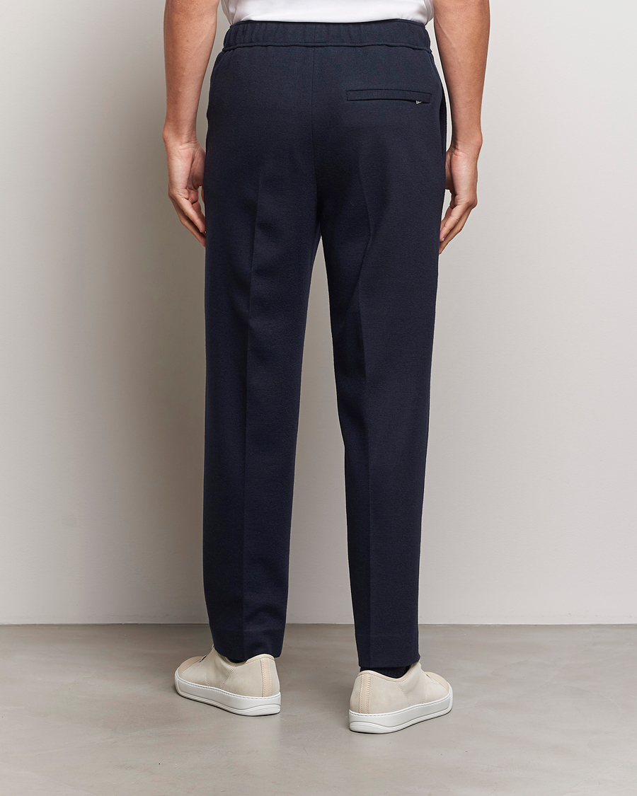 Herre | Bukser | Lanvin | Wool Drawstring Trousers Navy