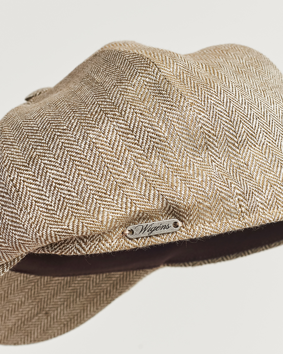 Herre | Wigéns Newsboy Classic Linen Cap Beige | Wigéns | Newsboy Classic Linen Cap Beige
