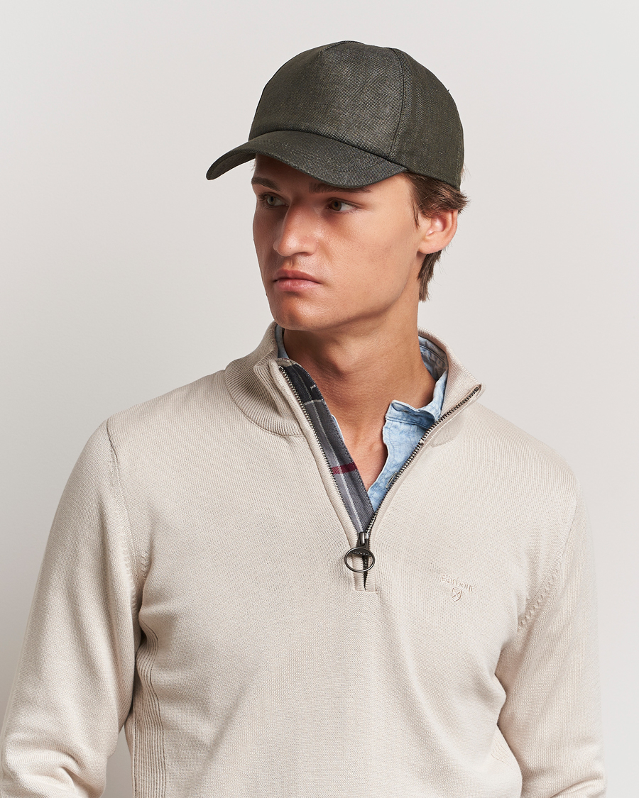 Herre | Assesoarer | Wigéns | Baseball Linen Cap Dark Olive