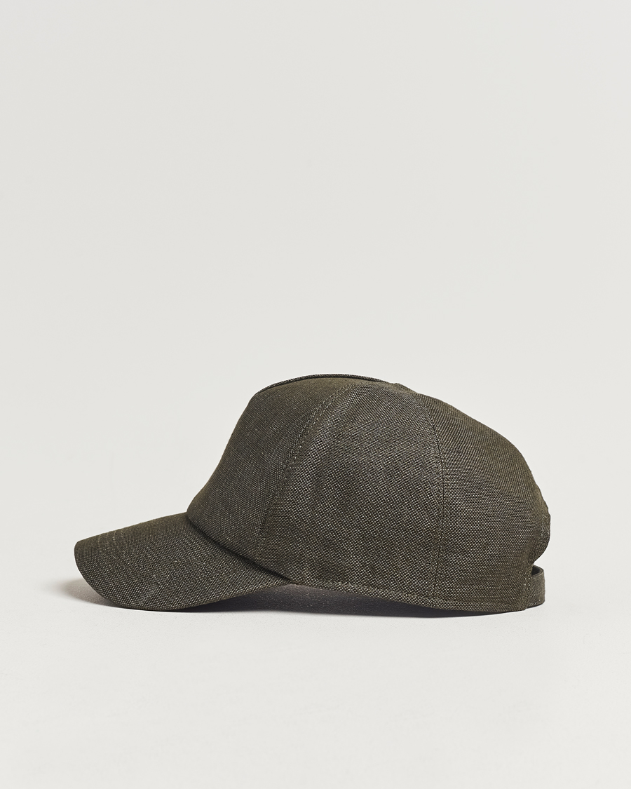 Herre | Wigéns | Wigéns | Baseball Linen Cap Dark Olive