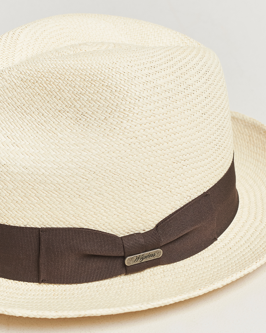 Herre | Hatter og capser | Wigéns | Trilby Panama Hat White/Dark Brown