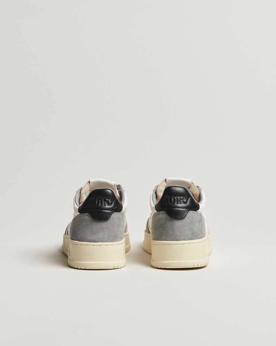 Herre | Autry Medalist Low Goat Leather/Suede Sneaker Grey/Black | Autry | Medalist Low Goat Leather/Suede Sneaker Grey/Black