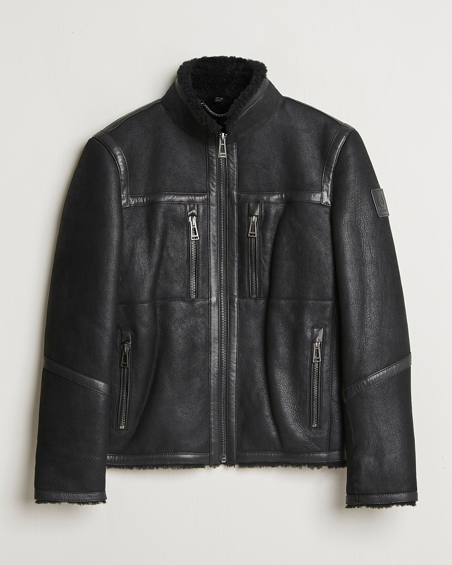 Herre | Jakker | Belstaff | Tundra Sherling Leather Jacket Black