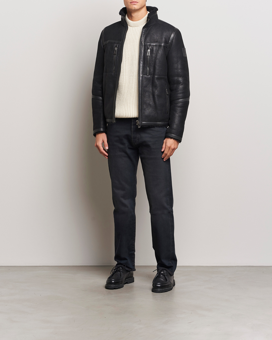 Herre | Jakker | Belstaff | Tundra Sherling Leather Jacket Black