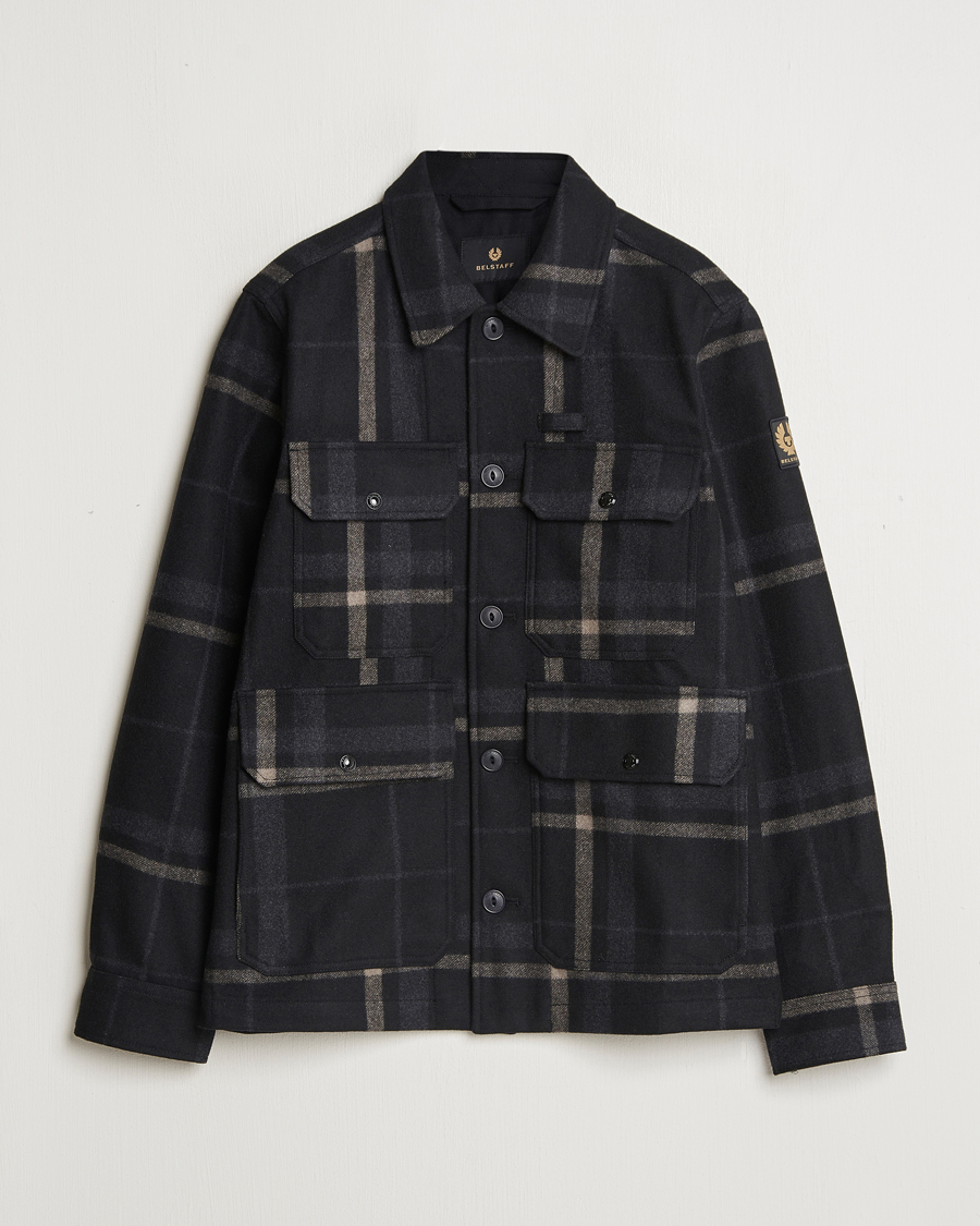 Herre | Jakker | Belstaff | Forge Checked Wool Jacket Charcoal