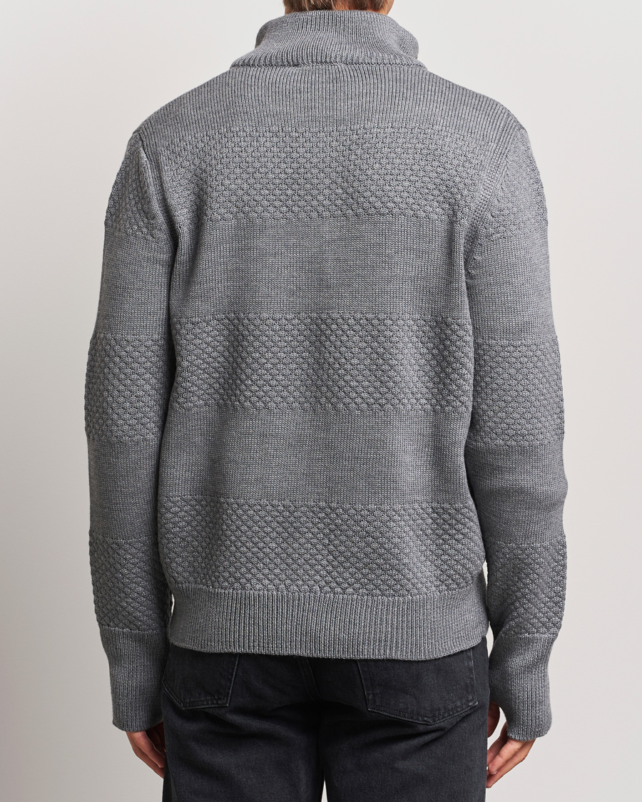 Herre | Gensere | Belstaff | Sternway Knitted Zip Cardigan Grey Heather