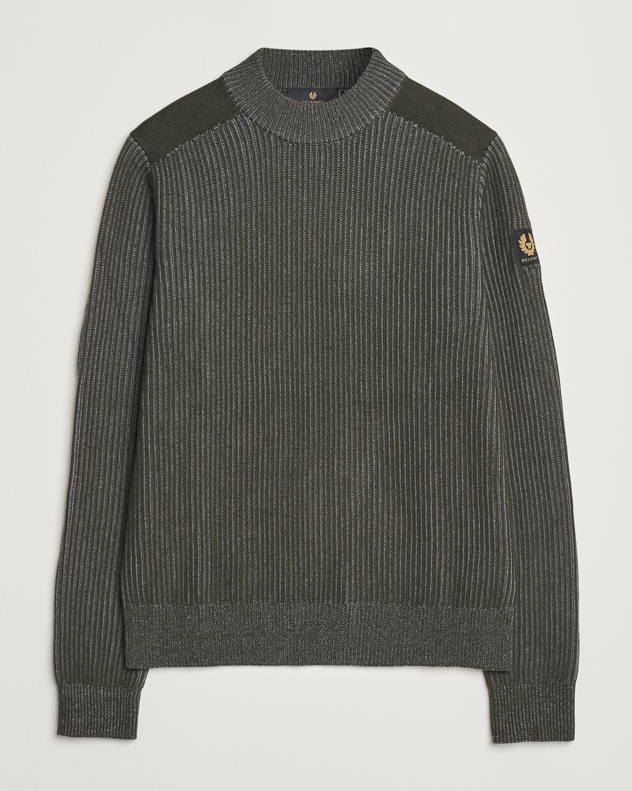 Herre | Gensere | Belstaff | Stanley Cotton/Wool Mock Neck Tile Green
