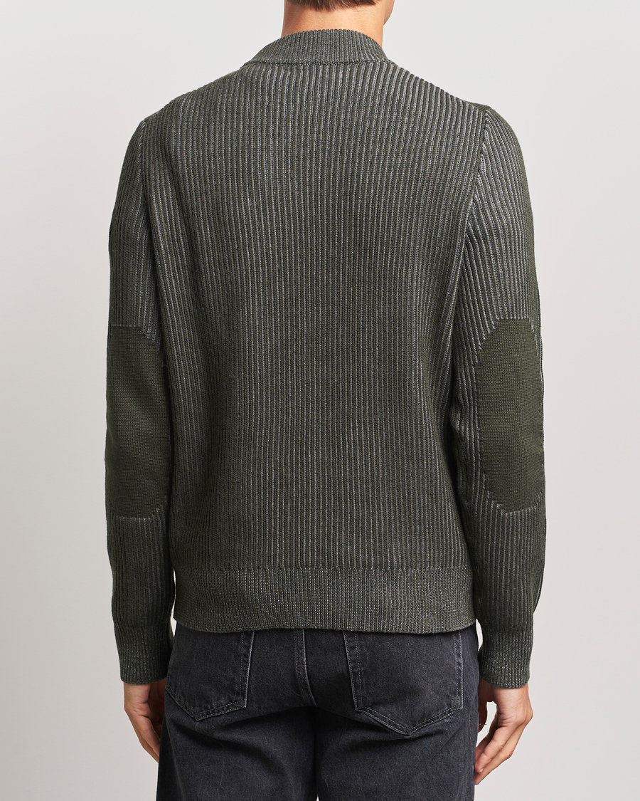 Herre | Gensere | Belstaff | Stanley Cotton/Wool Mock Neck Tile Green