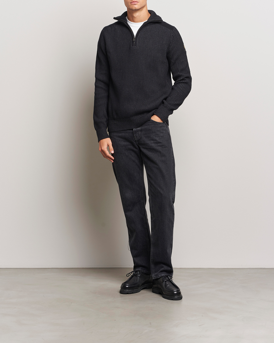 Herre | Gensere | Belstaff | Stanley Cotton/Wool Quarter Zip Black