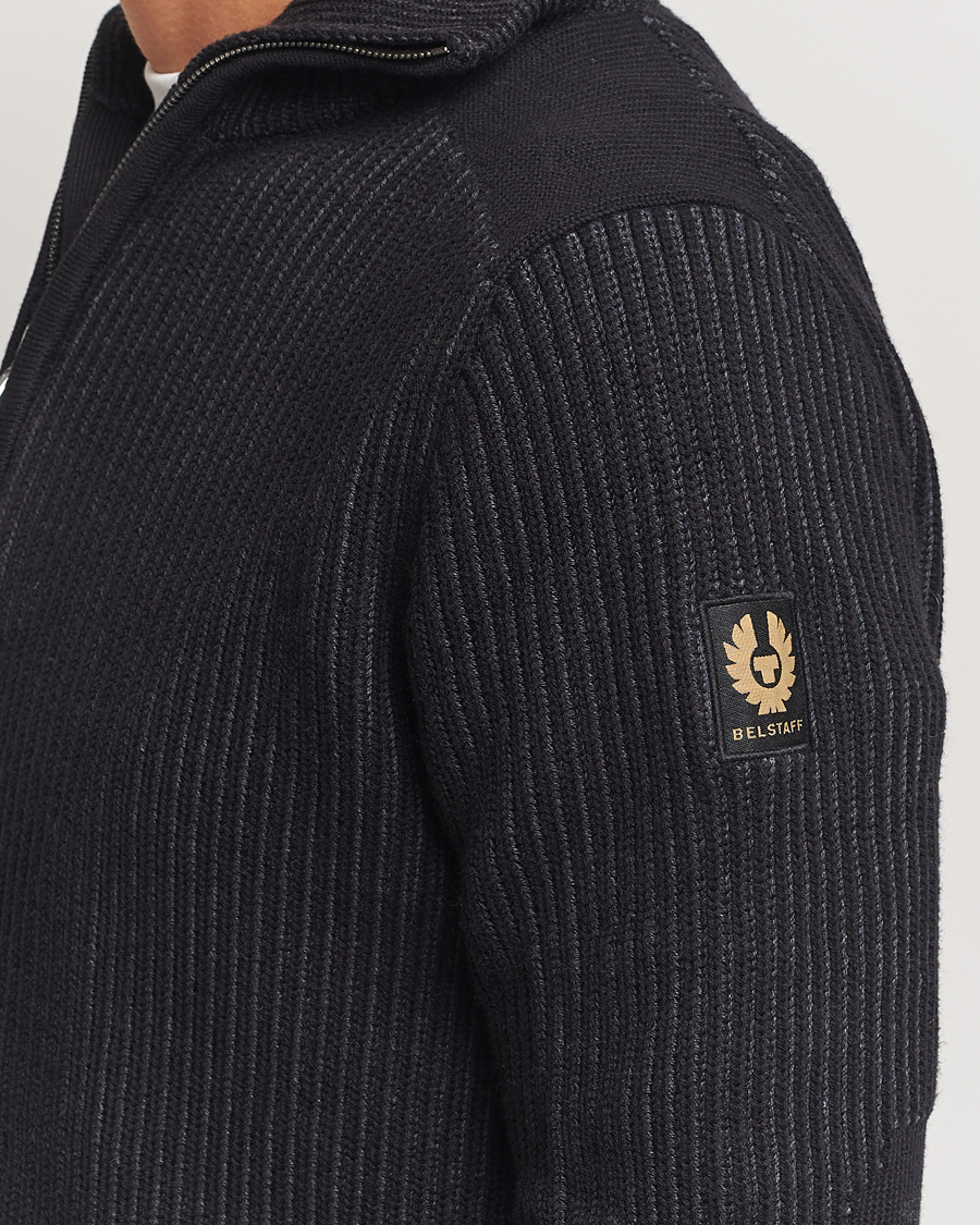 Herre | Gensere | Belstaff | Stanley Cotton/Wool Quarter Zip Black