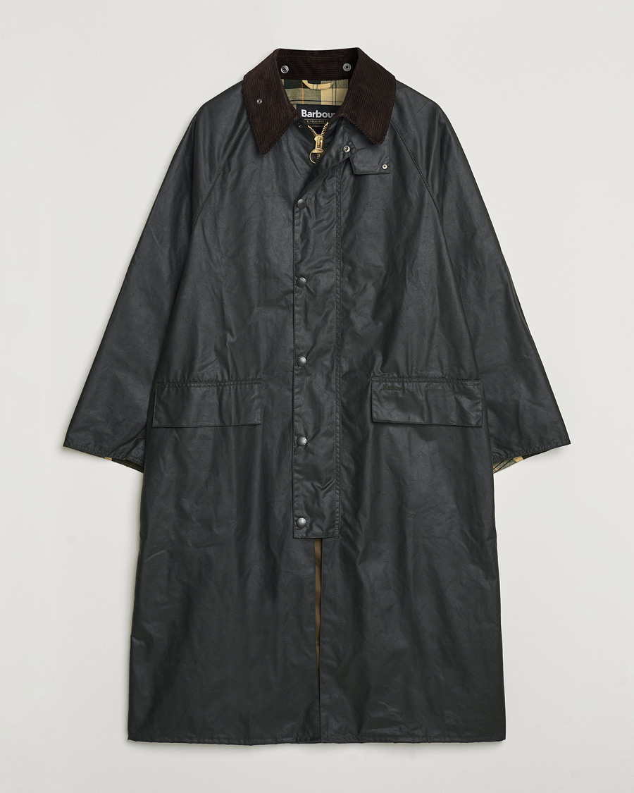 Herre | Jakker | Barbour Heritage | Burghley OS Wax Coat Sage