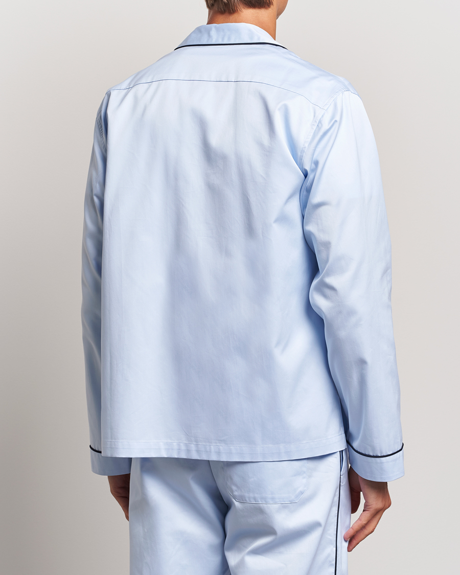 Herre | Pyjamaser og badekåper | Tekla | Sateen Pyjama Shirt Bellhop Blue