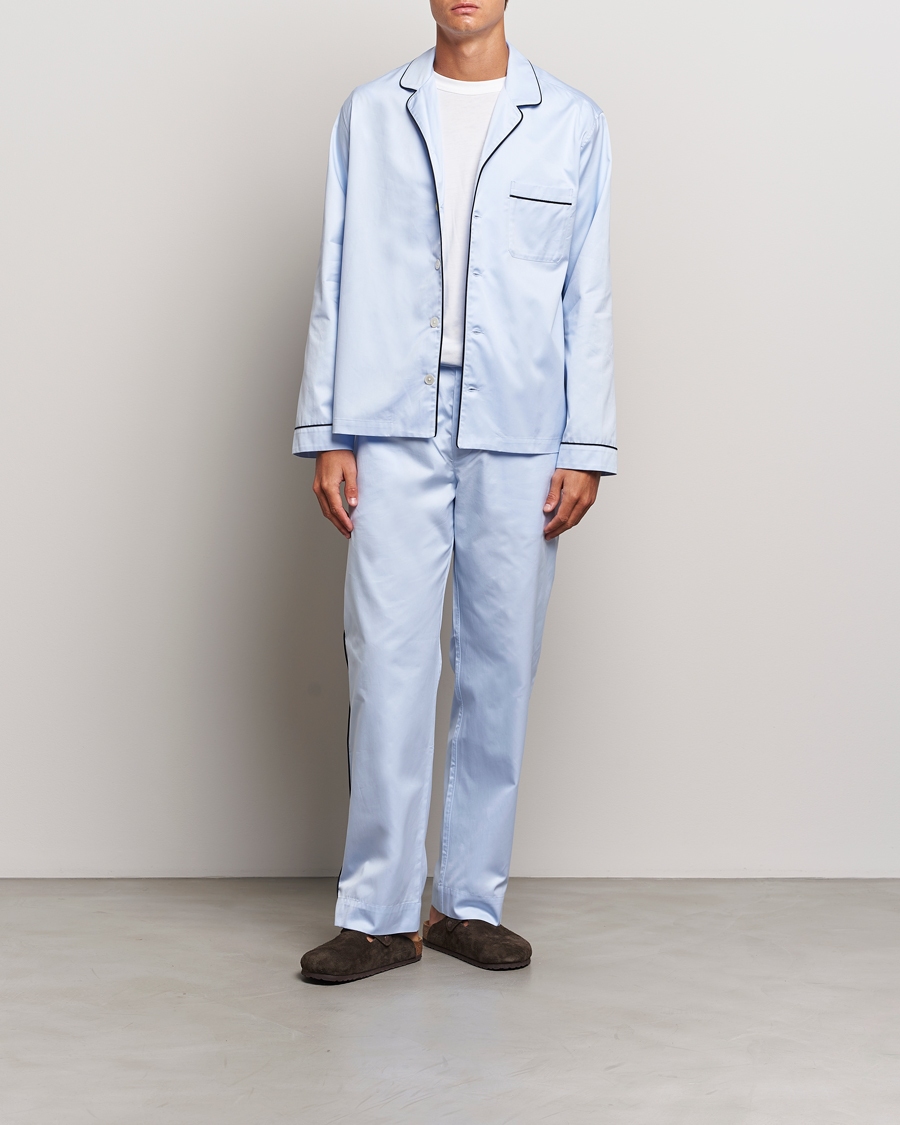 Herre | Pyjamaser og badekåper | Tekla | Sateen Pyjama Pants Bellhop Blue