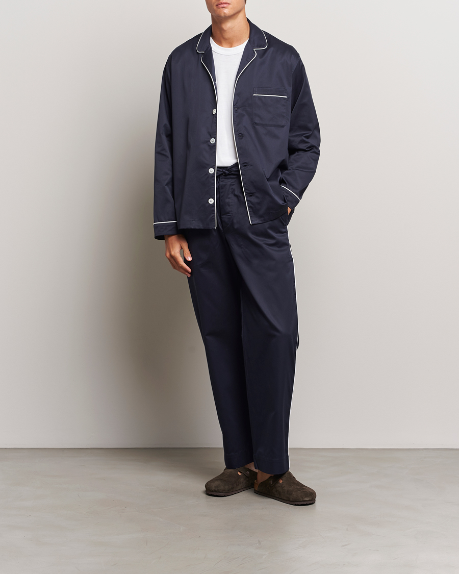 Herre | Pyjamaser og badekåper | Tekla | Sateen Pyjama Pants Chelsea Navy