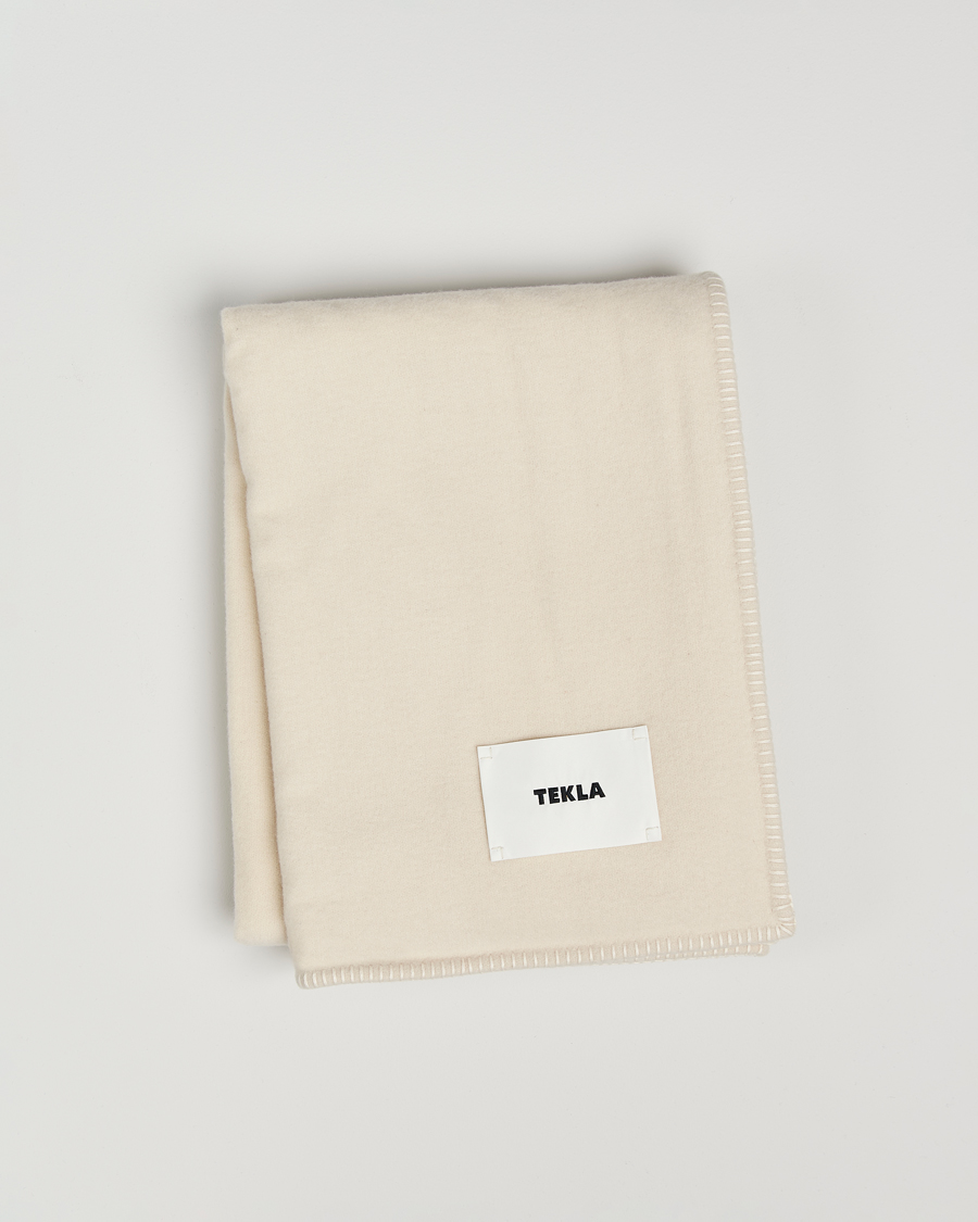 Herre | Tekla Lambswool Blanket Snow | Tekla | Lambswool Blanket Snow