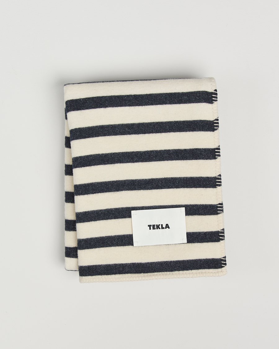 Herre | Tekla Lambswool Blanket Magpie Stripes | Tekla | Lambswool Blanket Magpie Stripes