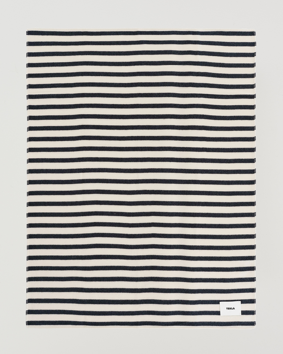 Herre | Tekla Lambswool Blanket Magpie Stripes | Tekla | Lambswool Blanket Magpie Stripes