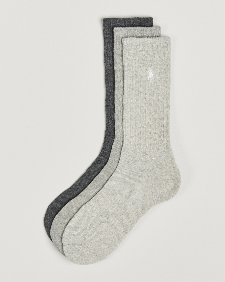 Herre | Undertøy | Polo Ralph Lauren | 3-Pack Rib Cotton Sock Grey