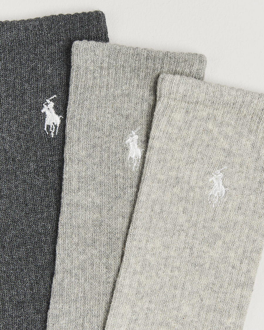 Herre | Undertøy | Polo Ralph Lauren | 3-Pack Rib Cotton Sock Grey