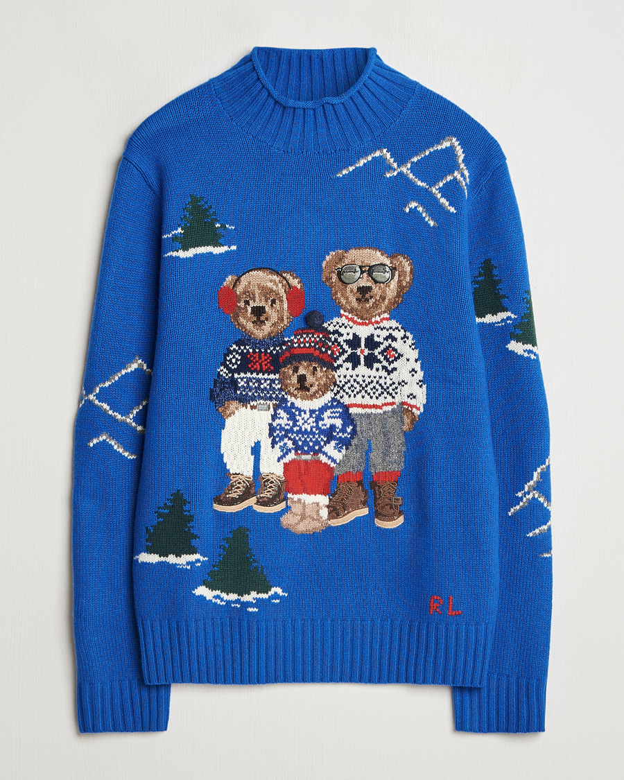 Herre | Gensere | Polo Ralph Lauren | Family Bear Knitted Polo Heritage Royal