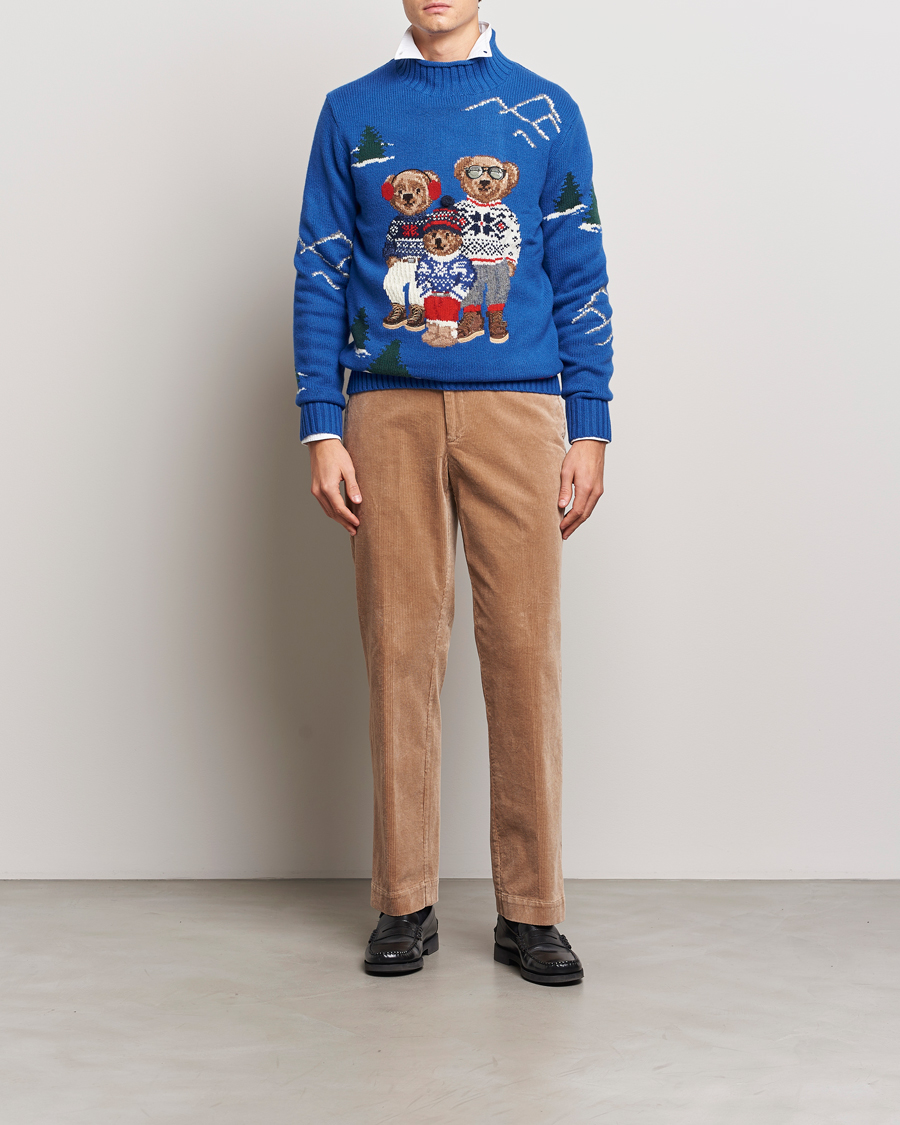 Herre | Gensere | Polo Ralph Lauren | Family Bear Knitted Polo Heritage Royal